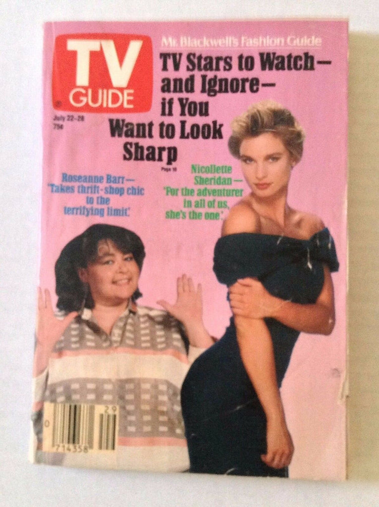 Tv Guide Magazine Roseanne Barr Nicollette Sheridan July 22-28 1989 021717RH