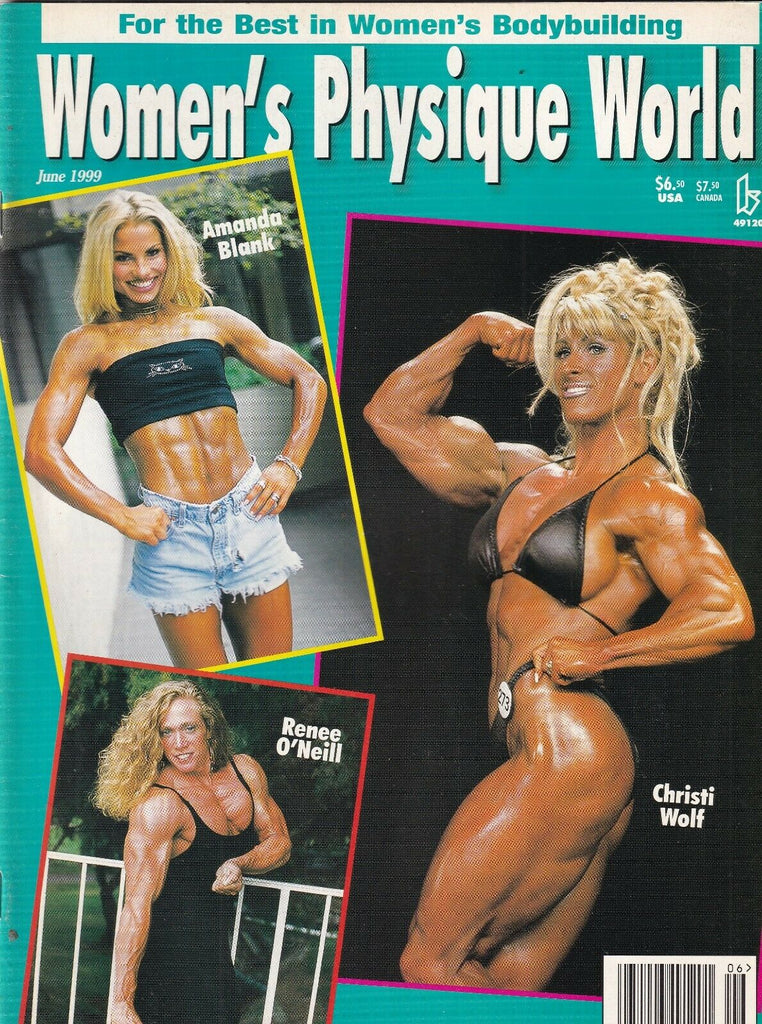 Women's Physique World Mag Amanda Blank Renee O' Neill June 1999 100119nonr2