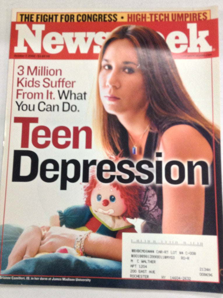 Newsweek Magazine Teen Depression October 7, 2002 050317nonr