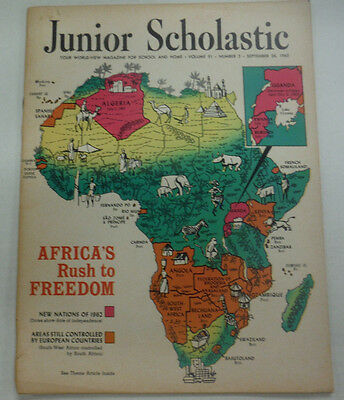 Junior Scholastic Magazine Africa's Rush To Freedom September 1962 061915R