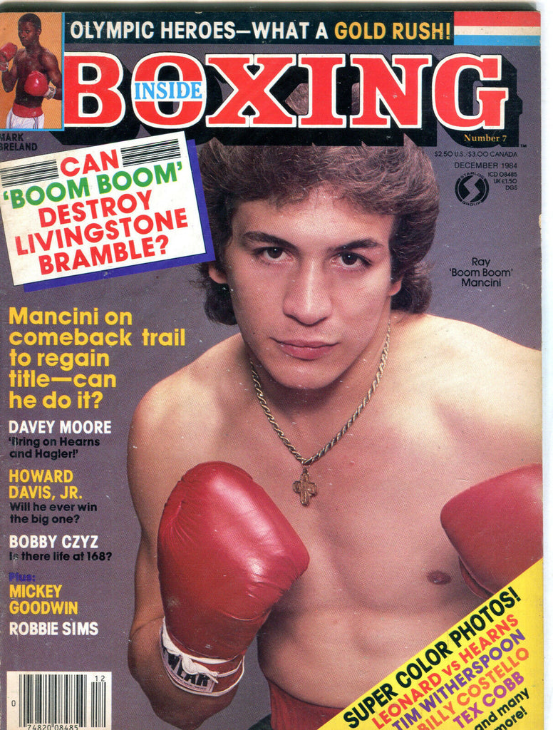 Inside Boxing Magazine December 1984 Boom Boom Mancini EX 060716jhe