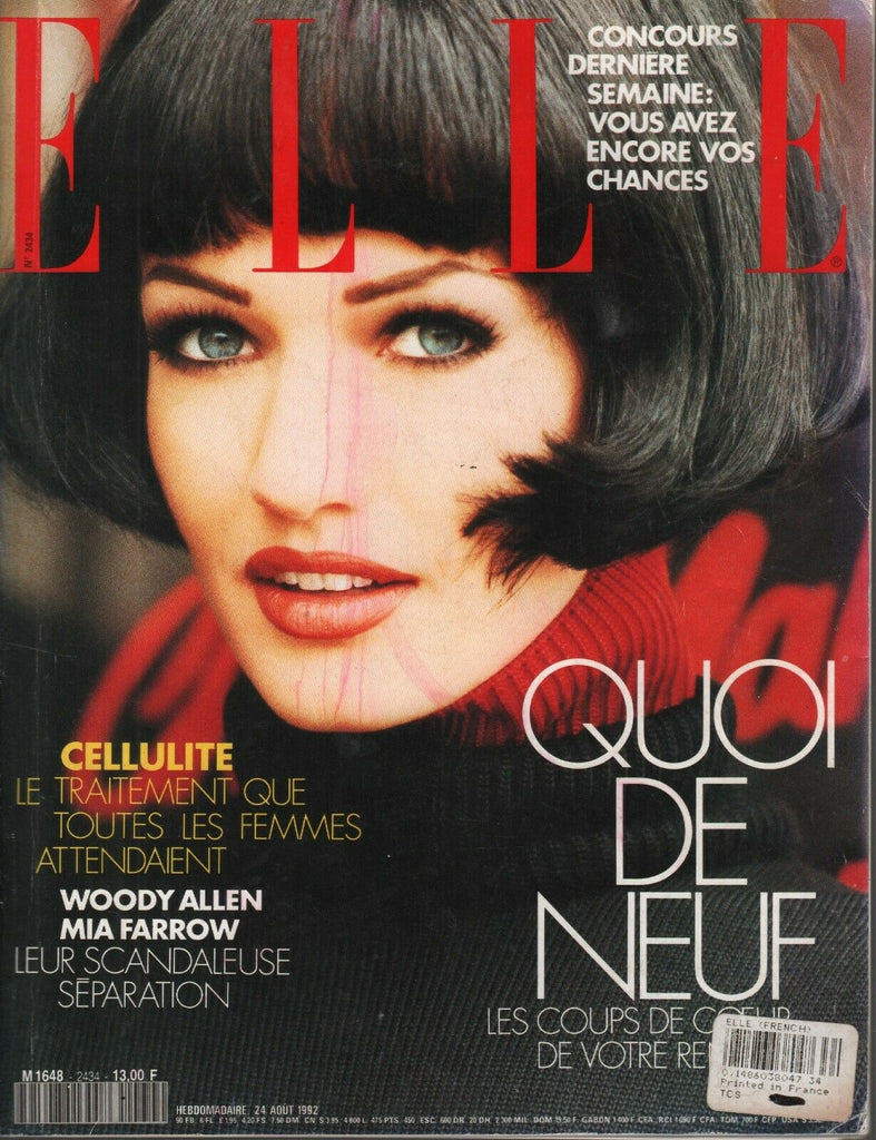 Elle French Fashion Magazine 24 Aout 1992 Woody Allen Mia Farrow 091819AME