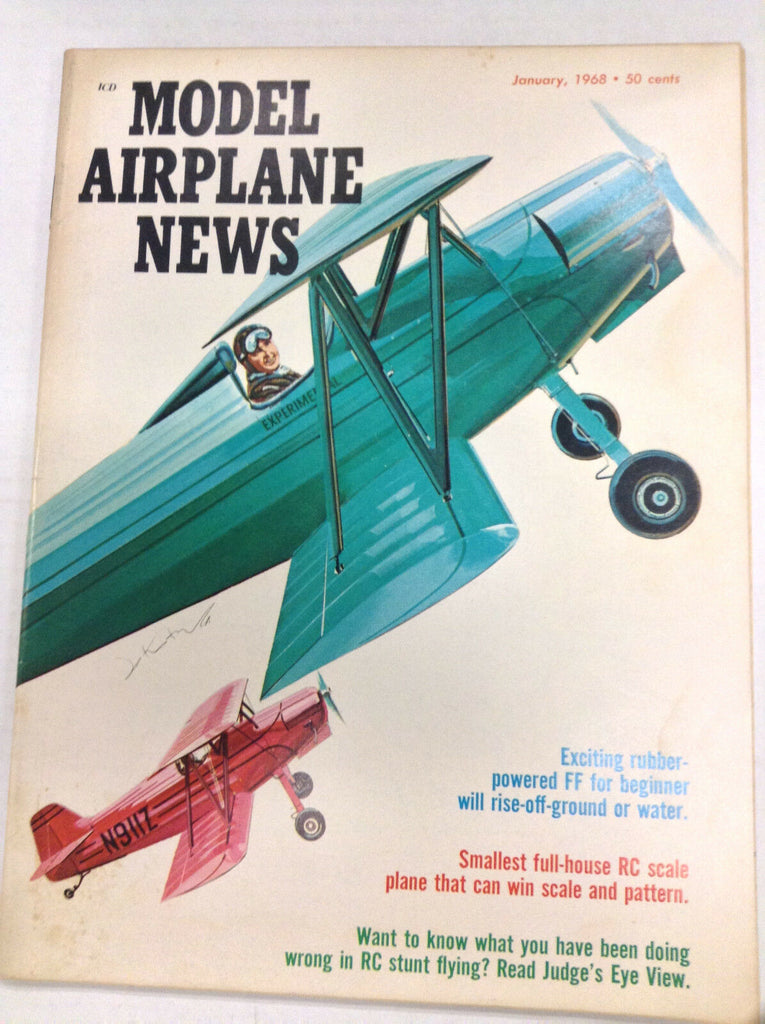Model Airplane News Magazine Powered FF January 1968 041017nonr