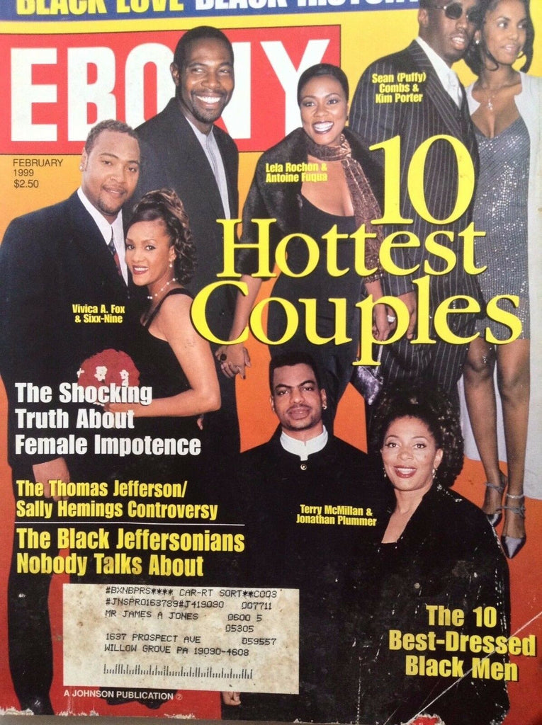 Ebony Magazine Vivica A. Fox P. Diddy February 1999 100917nonrh2