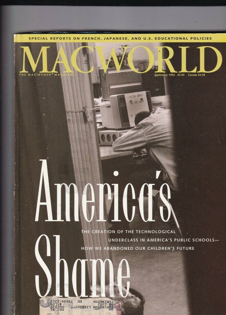 Mac World Magazine Underclass In America's Schools September 1992 102119nonr