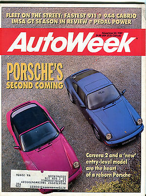 AutoWeek Magazine November 20 1989 Porsche's Second Coming EX 021116jhe