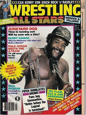 Wrestling All Stars Junkyard Dog Randy Savage Ric Flair April 1986 030219nonr
