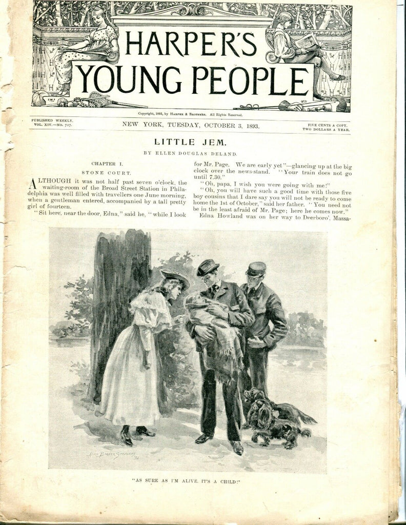 Harper's Young People Magazine October 3 1893 Little Jem ACC 042417nonjhe