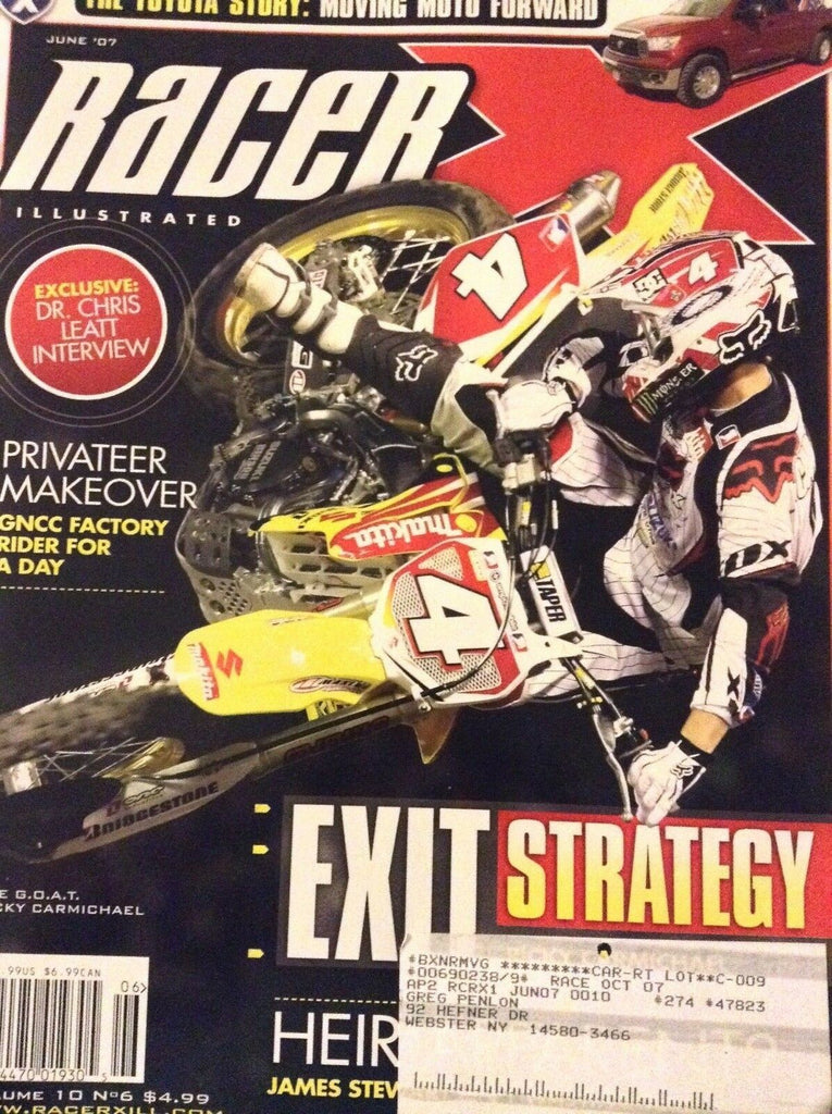 Racer X Magazine Ricky Carmichael Dr. Leatt June 2007 122418nonrh