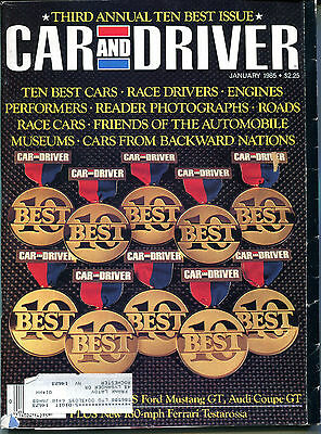 Car and Driver Magazine January 1985 Third Annual Ten Best Issue VGEX 122915jhe2