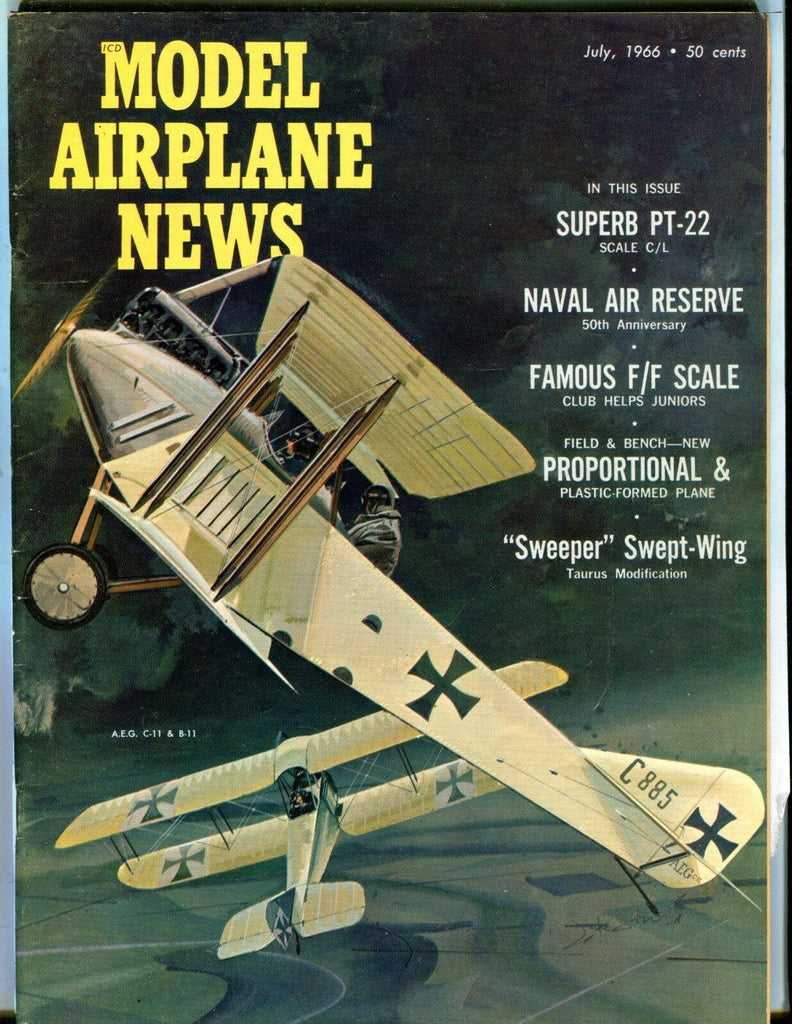 Model Airplane News Magazine July 1966 PT-22 EX 040817nonjhe