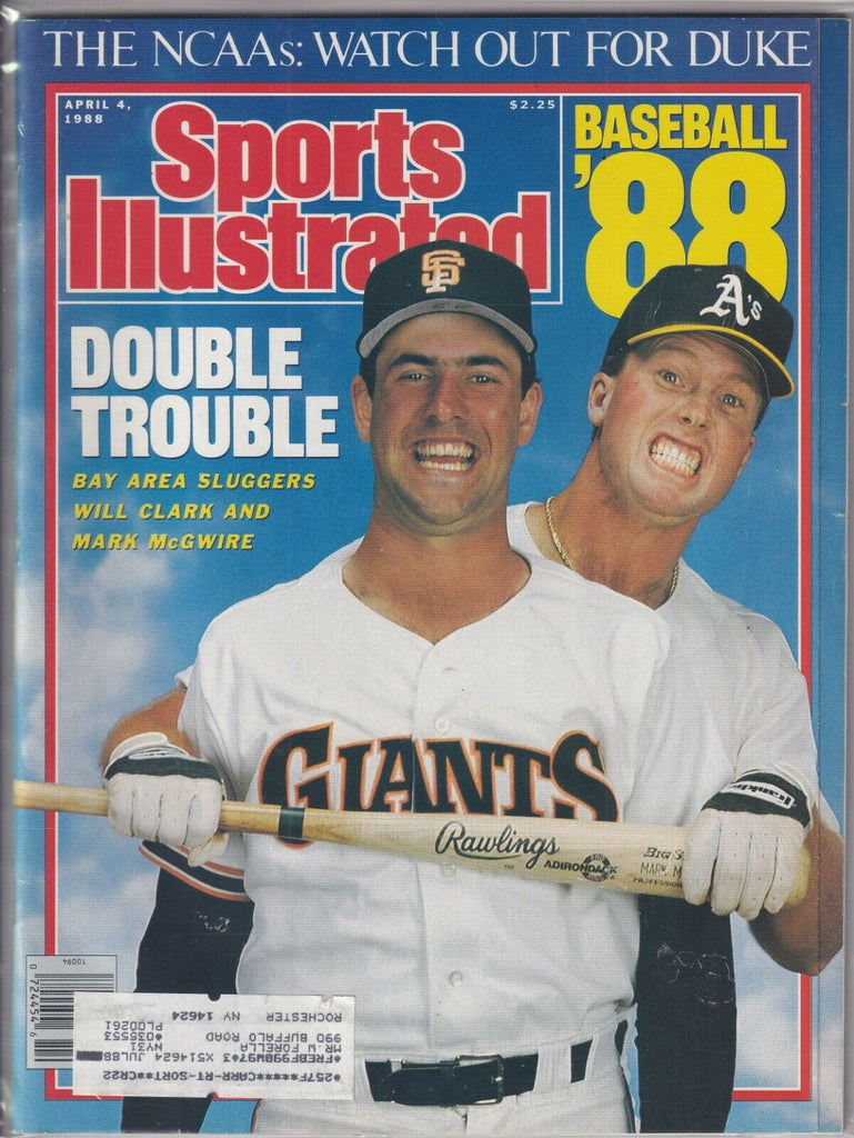 Sports Illustrated Will Clark & Mark McGwire April 4, 1988 091619nonr