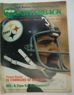 Pro Quarterback Magazine Franco Harris & Dick Butkus March 1973 052215R
