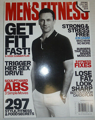 Men's Fitness Magazine Jon Hamm & Sculpt Hard Abs May 2014 020415R