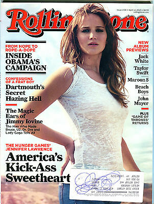 Rolling Stone Magazine April 12 2012 Jennifer Lawrence w/ML EX 032216jhe
