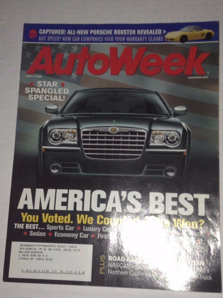 Autoweek Magazine Nissan Titan Porsche Boxter July 5, 2004 012217RH