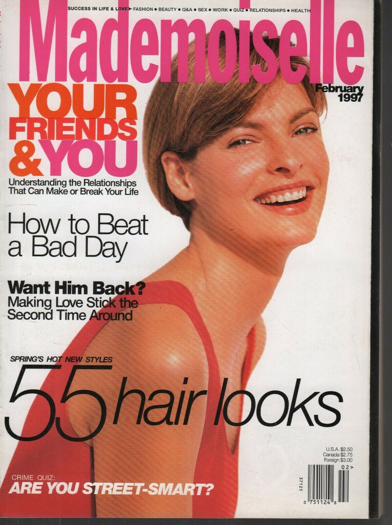 Mademoiselle Vintage Fashion Magazine February 1997 Linda Evangelista 091919AME