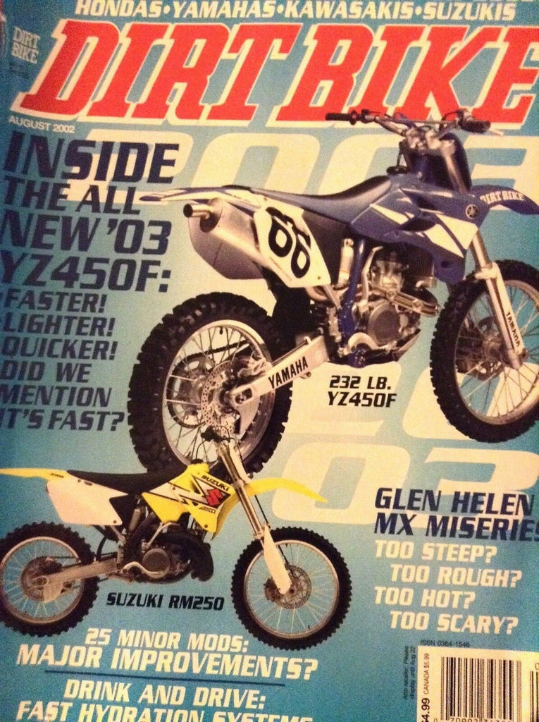 Dirt Bike Magazine YZ450F Glen Helen MX Series August 2002 122318nonrh