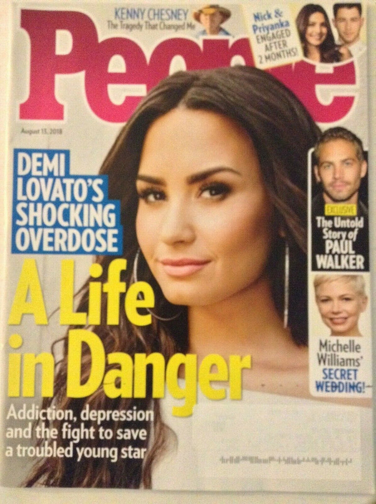 People Magazine Demi Lovato's Shocking Overdose August 13, 2018 022219nonrh