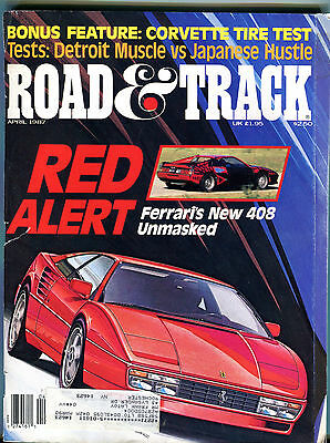 Road & Track Magazine April 1987 Ferrari's New 408 Unmasked GD 010516jhe