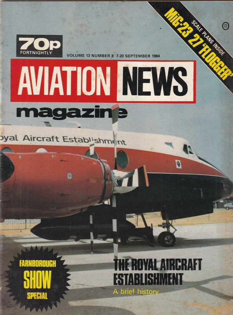 Aviation News Mag Royal Aircraft Establishment September 1984 092319nonr
