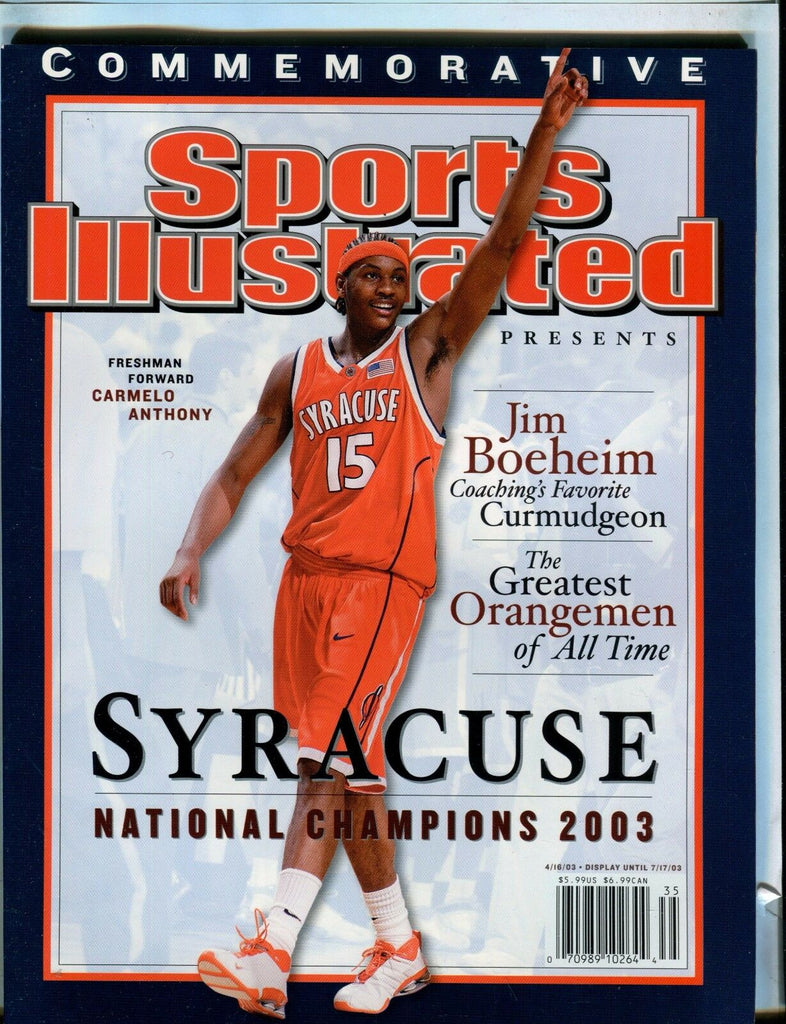 Sports Illustrated Magazine 2003 Syracuse Carmelo Anthony EX No ML 021317jhe