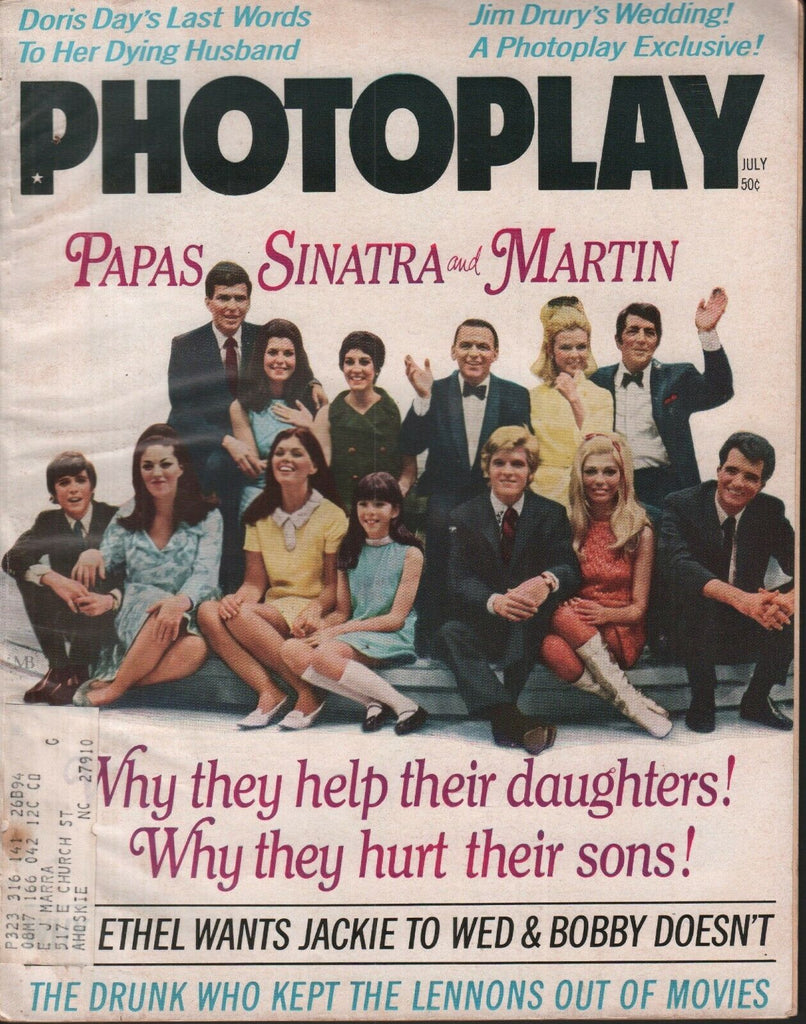 Photoplay July 1968 Ethel Jackie Bobby Kennedy Papas Sinatra Martin 062019AME2