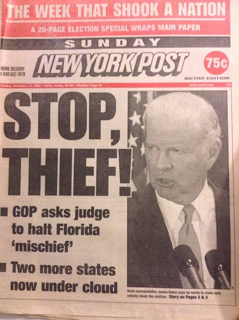 New York Post Magazine James Baker Bush's Rep November 12, 2000 102317nonrh3