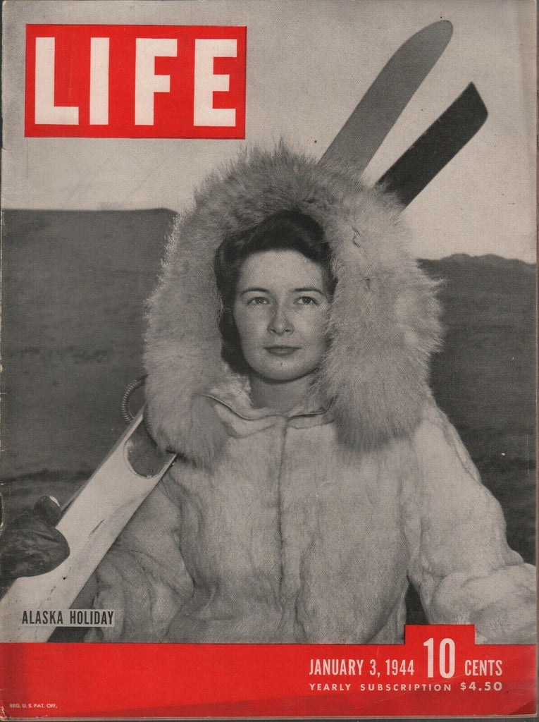 Life January 3 1944 Alask Holiday Vintage WWII Ads 081919AME
