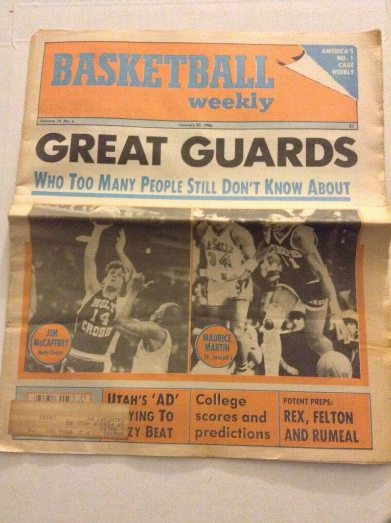 Basketball Weekly Jim McCaffrey Maurice Martin January 20, 1986 091119nonrh