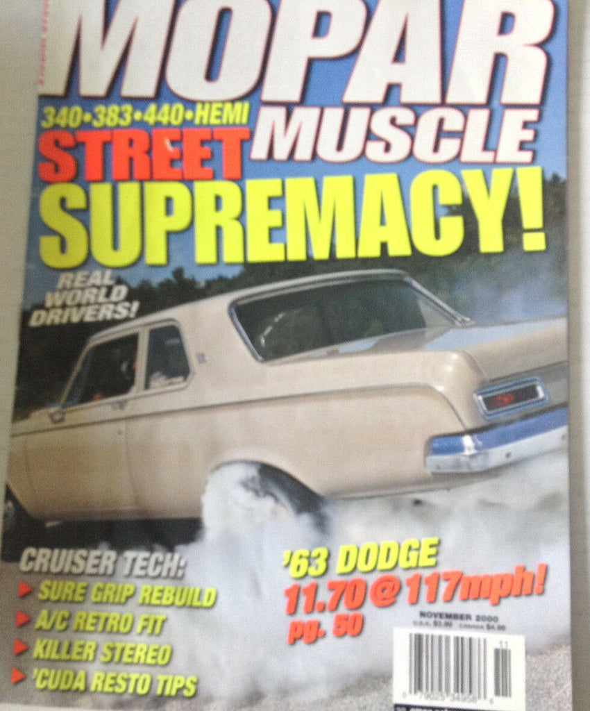 Mopar Muscle Magazine '63 Dodge Sure Grip Rebuild November 2000 080717nonrh