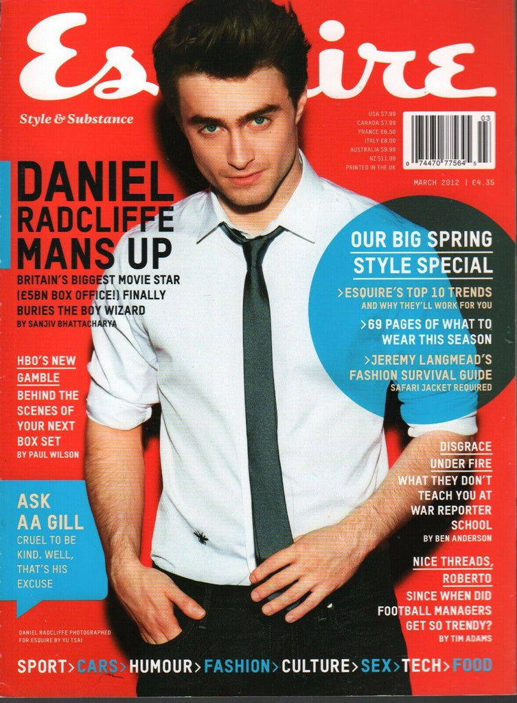 Esquire UK Magazine March 2012 Daniel Radcliffe Jeremy Landmead 031320AME