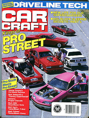 Car Craft Magazine November 1988 Kings of Pro Street EX 012516jhe