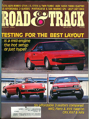 Road & Track Magazine August 1985 Testing For The Best Layout VGEX 010416jhe2