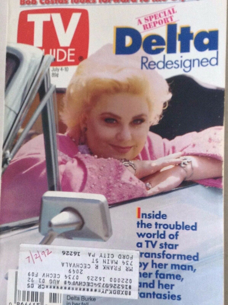 Tv Guide Magazine Delta Redesigned July 4, 1992 082717nonrh