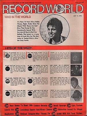 Record World July 15 1972 Bobby Vinton EX 120715DBE