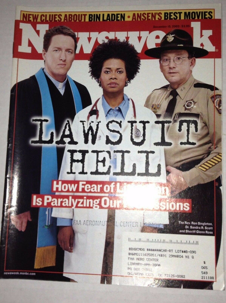 Newsweek Magazine Rev. Ron Singleton December 15, 2003 FAA 022917NONRH