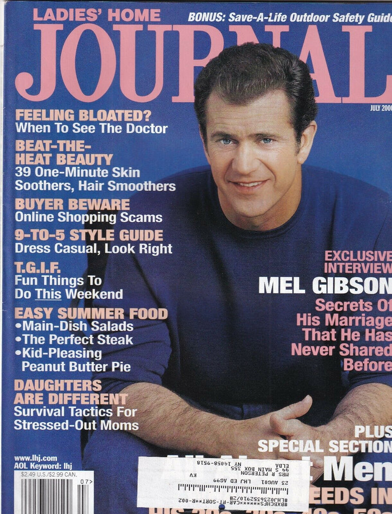 Ladies' Home Journal Mag Mel Gibson July 2000 092819nonr