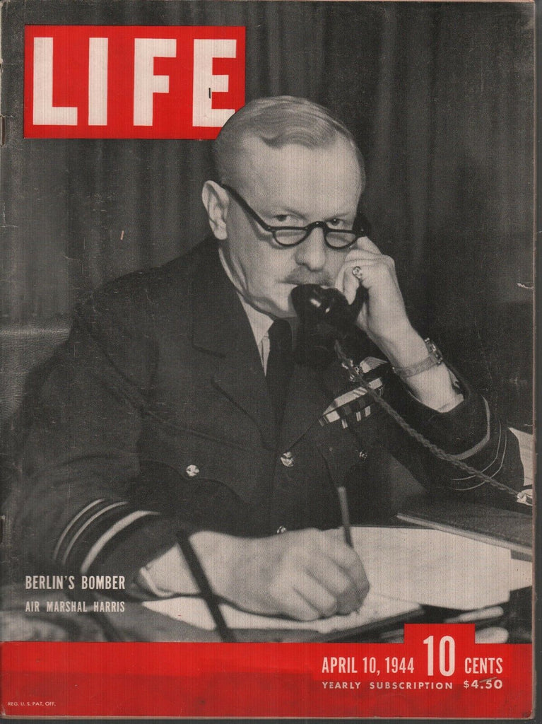 Life April 10 1944 Berlin's Bomber Air Marshal Harris Vintage WWII Ads 081919AME