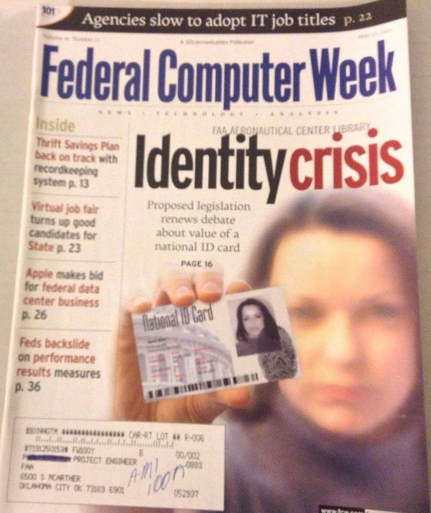 Federal Computer Weekly Magazine Identity Crisis May 27, 2002 080117nonrh
