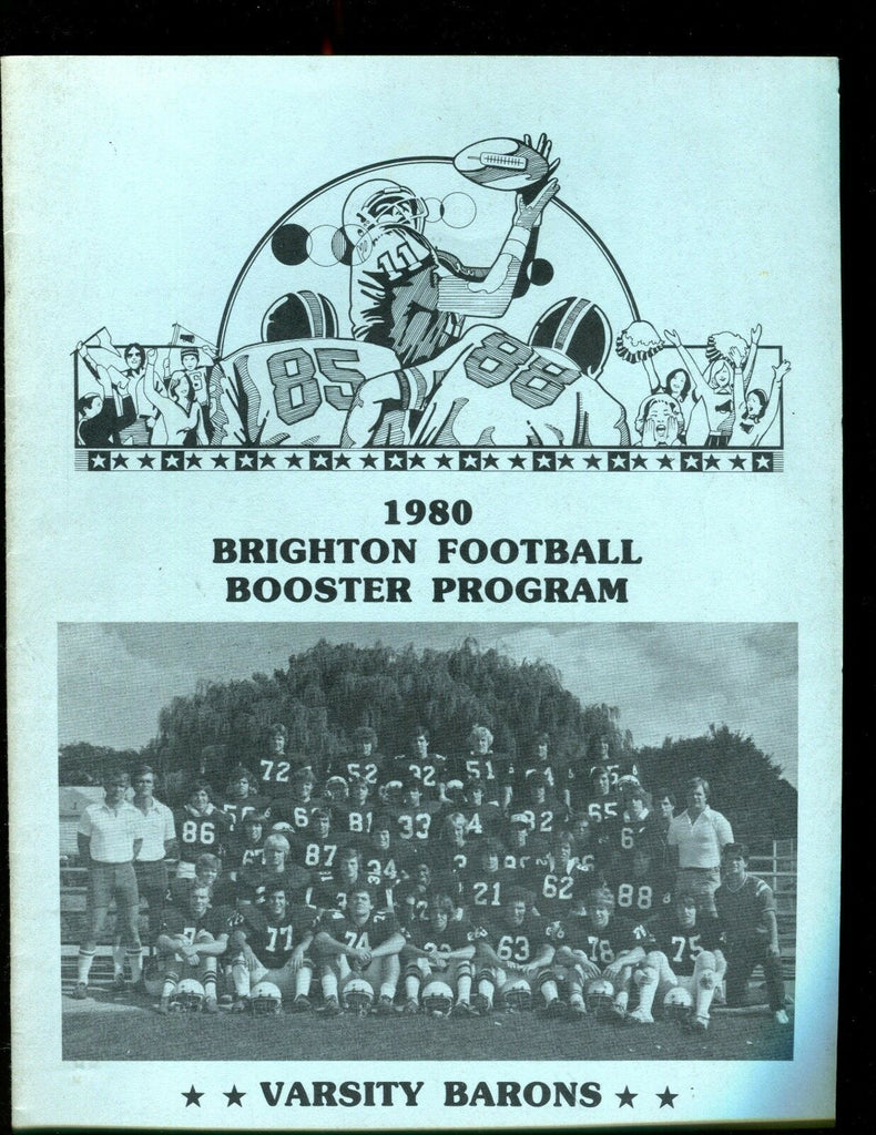 1980 Brighton Football Booster Program Brighton NY EX 010917jhe