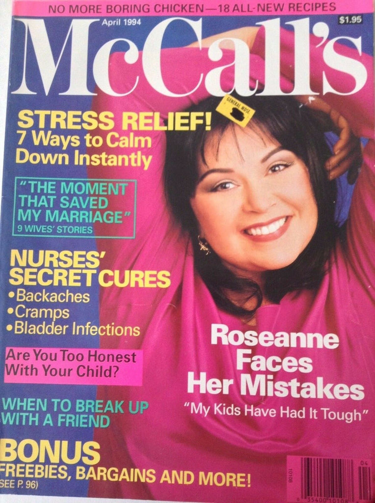 McCall's Magazine Roseanne Faces Her Mistakes April 1994 090117nonrh