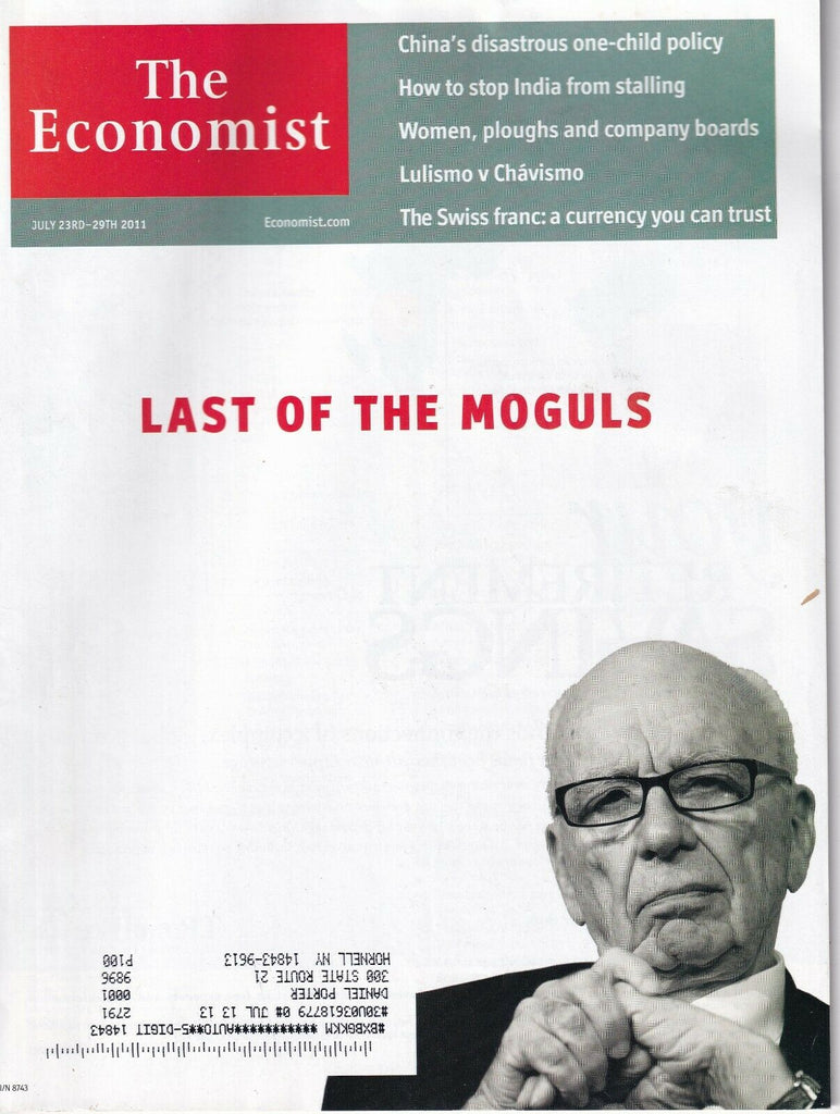 The Economist Magazine Last Of The Moguls July 29, 2011 040819nonr