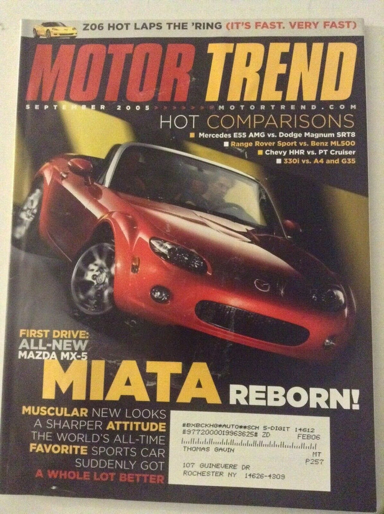 Motor Trend Magazine Mercedes E55 AMG Vs Dodge Magnum September 2005 051819nonrh