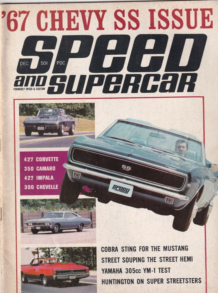 Speed And Supercar Mag 427 Corvette 350 Camaro December 1966 102119nonr