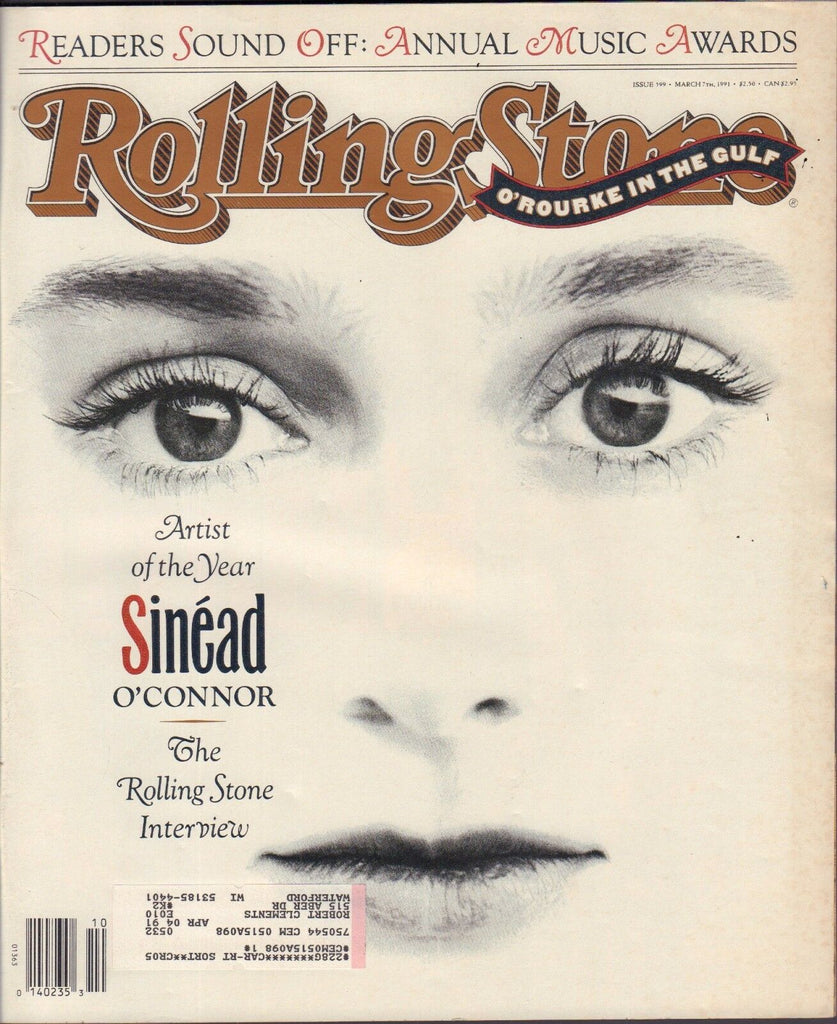Rolling Stone March 7 1991 Sinead O'Connor w/ML 122616DBE