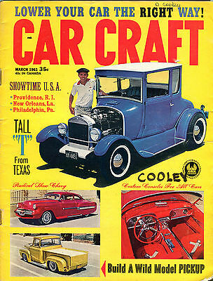 Car Craft Magazine March 1963 Tall "T" From Texas EX 012016jhe