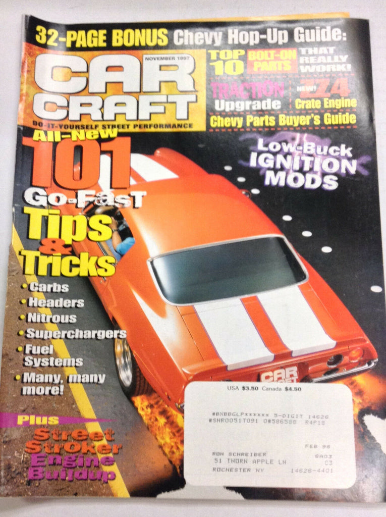Car Craft Magazine Low Buck Ignition Mods Chevy Hop Up November 1997 050317nonr