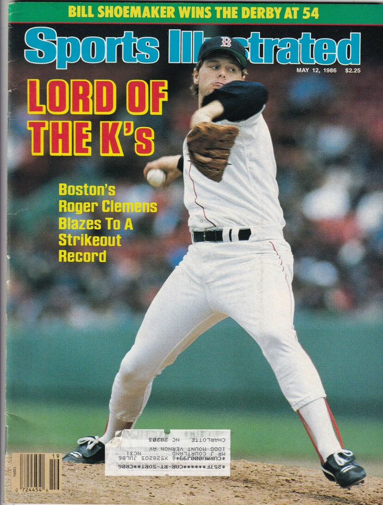 Sports Illustrated Magazine Roger Clemens Bill Shoemaker May 12, 1986 052219nonr