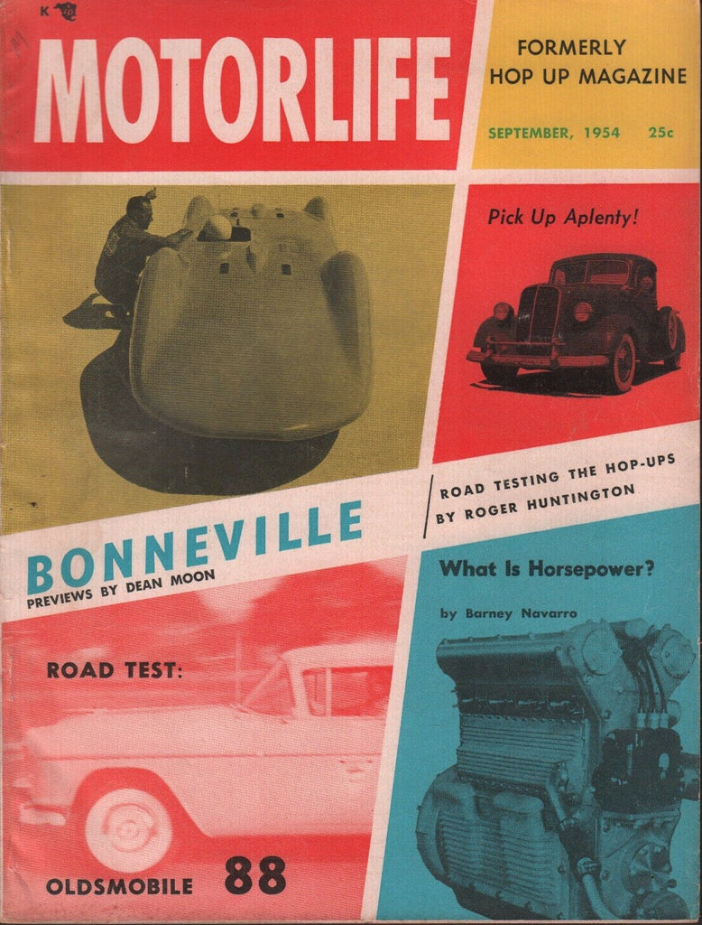 Motor Life Magazine September 1954 Bonneville Barney Navarro 011719AME